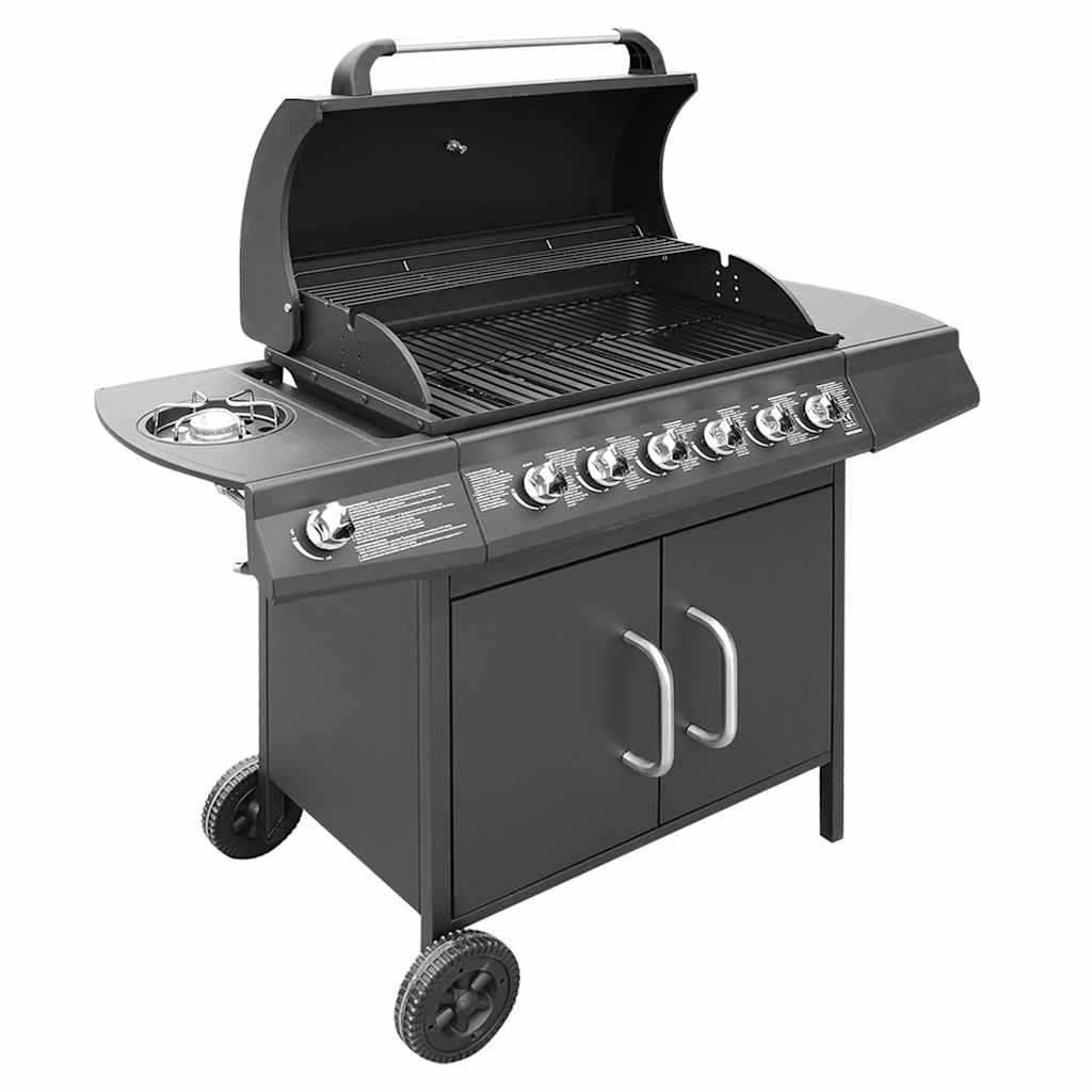 Gasbarbecue 6+1 kookzone zwart is nu te koop bij PeponiXL, paradijselijk wonen!