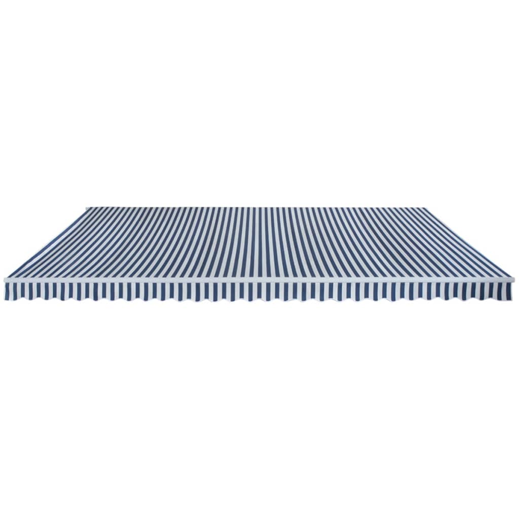 Luifel handmatig uitschuifbaar 600 cm blauw en wit is nu te koop bij PeponiXL, paradijselijk wonen!
