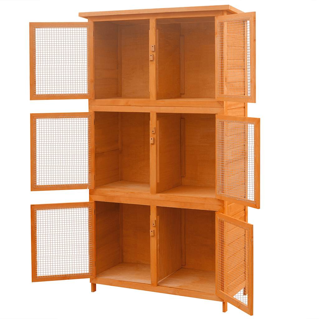 Dierenhok 6 kamers hout is nu te koop bij PeponiXL, paradijselijk wonen!