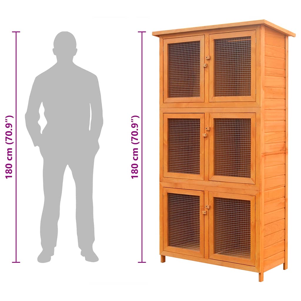 Dierenhok 6 kamers hout is nu te koop bij PeponiXL, paradijselijk wonen!