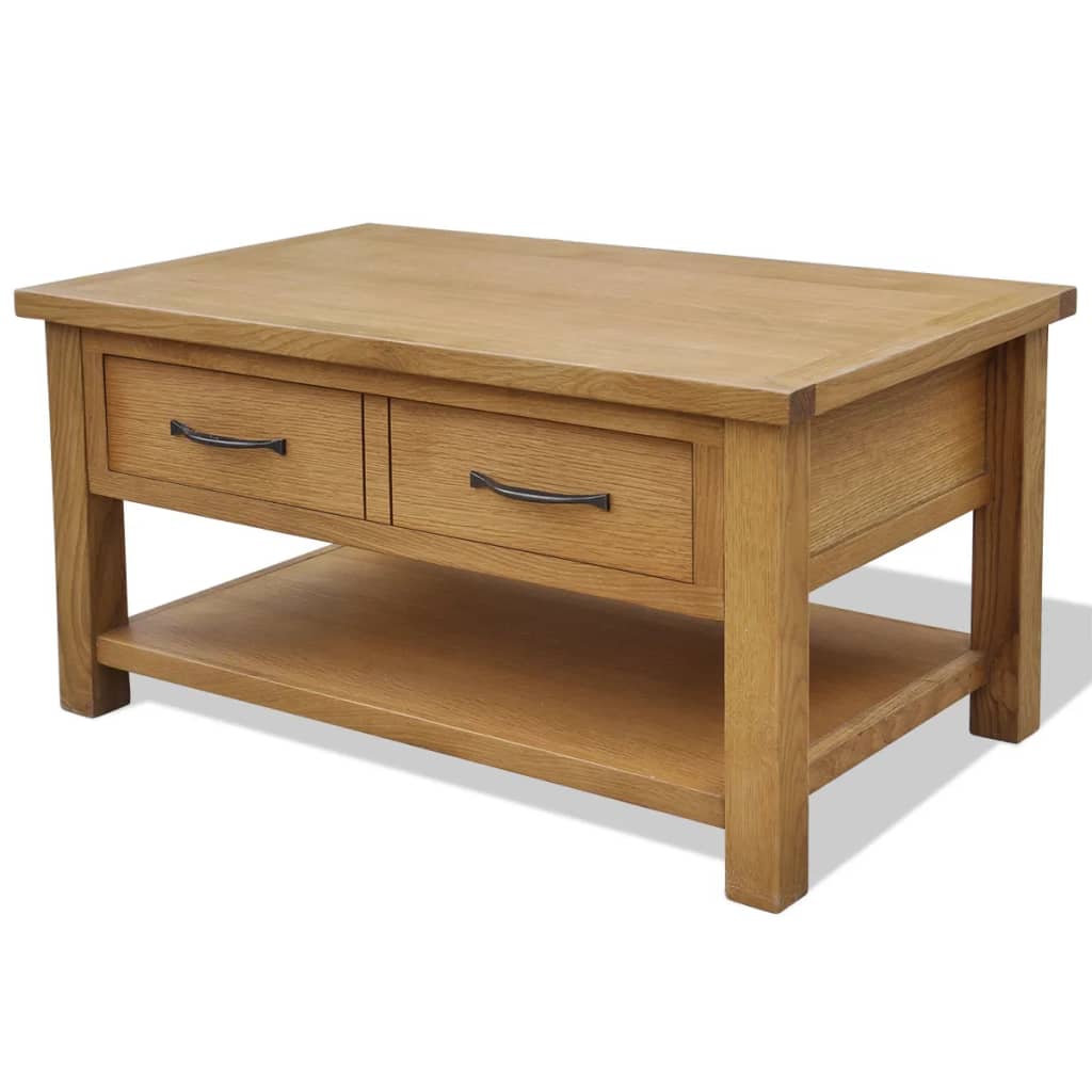 Salontafel 88x53x45 cm massief eikenhout is nu te koop bij PeponiXL, paradijselijk wonen!