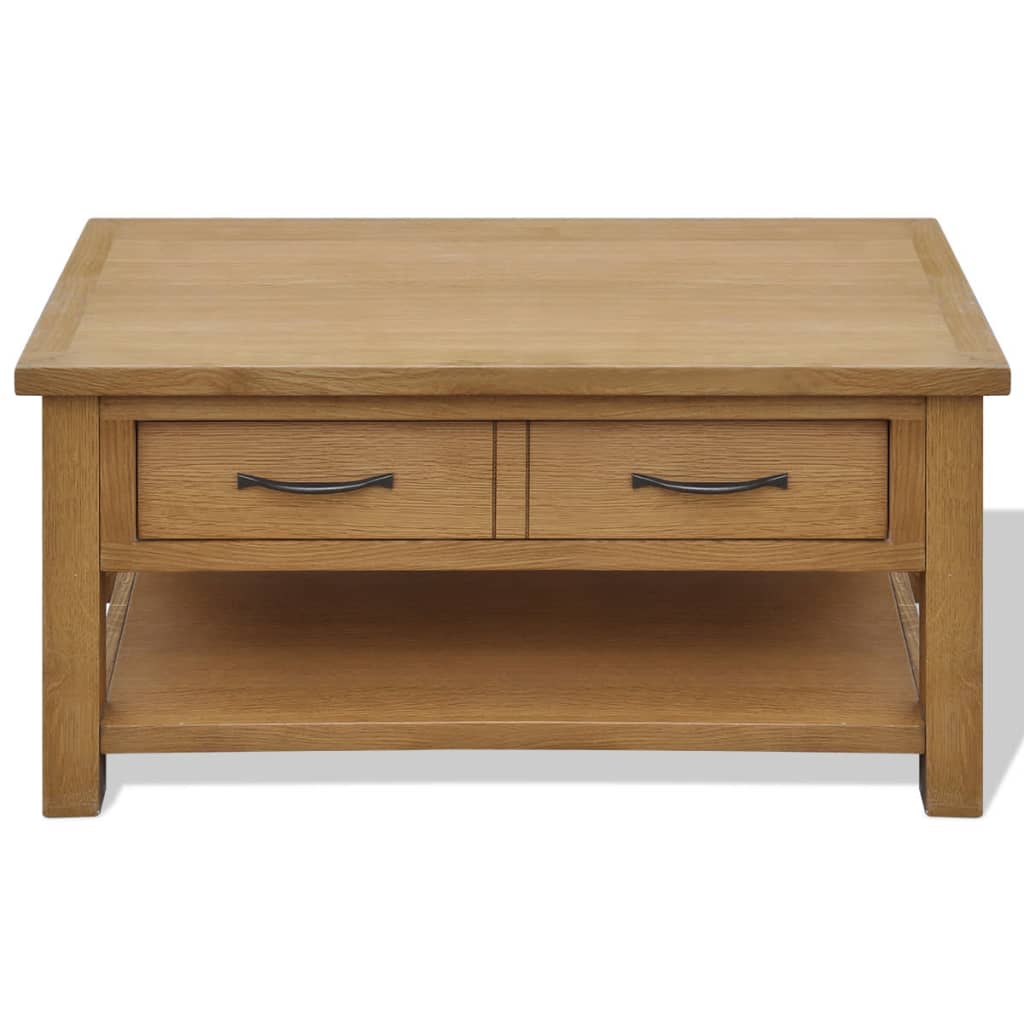 Salontafel 88x53x45 cm massief eikenhout is nu te koop bij PeponiXL, paradijselijk wonen!