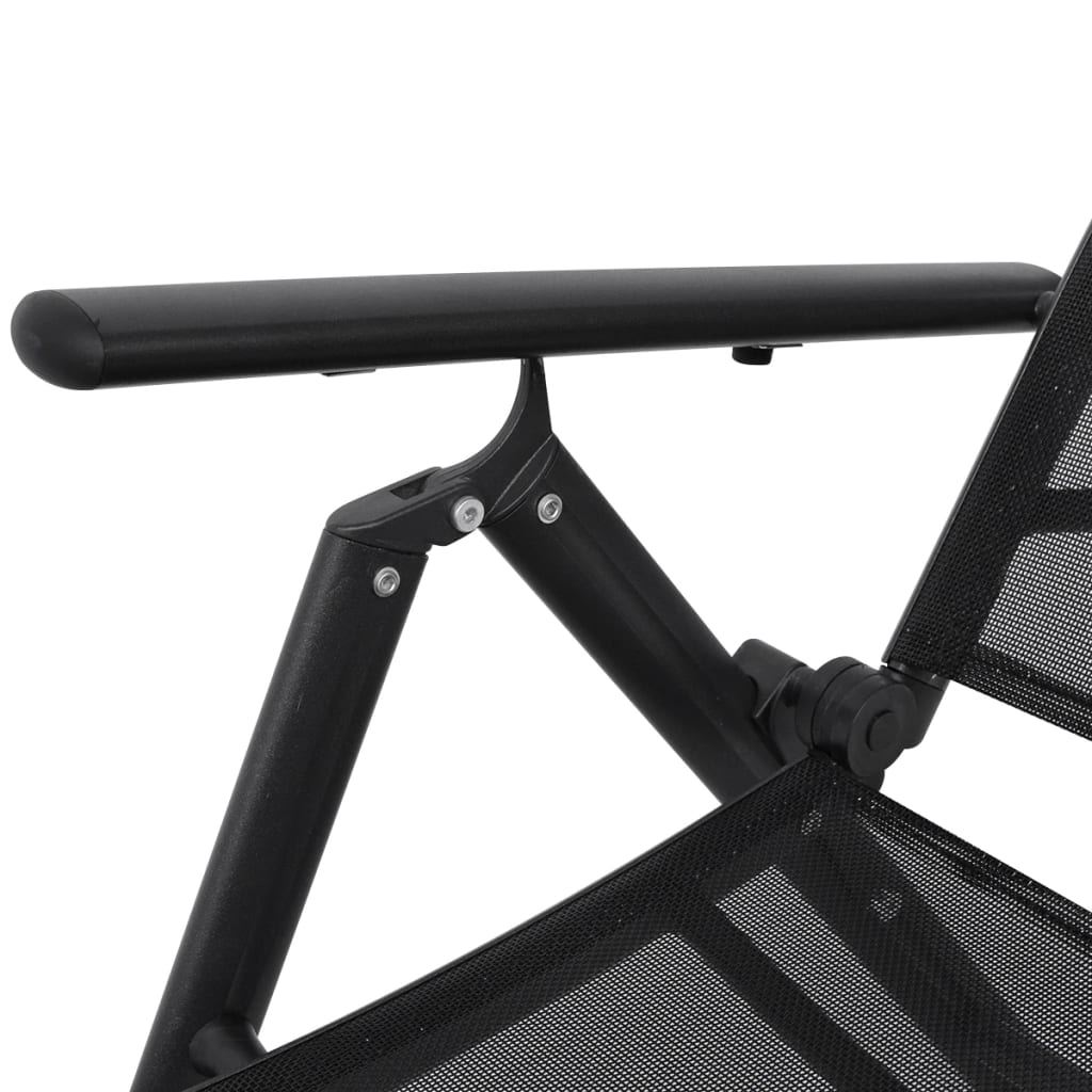 Ligbed inklapbaar aluminium zwart is nu te koop bij PeponiXL, paradijselijk wonen!