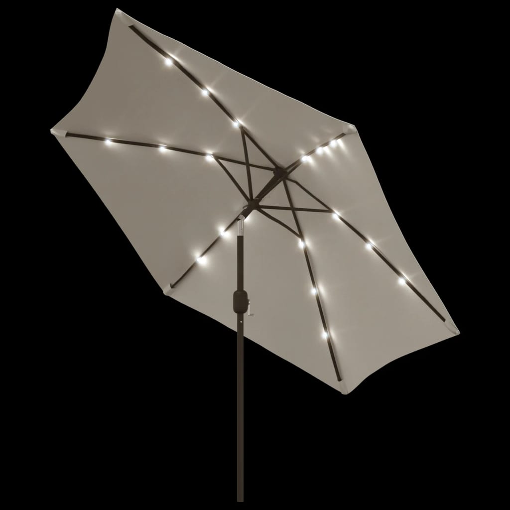 Zweefparasol met LED 3 m zandwit is nu te koop bij PeponiXL, paradijselijk wonen!