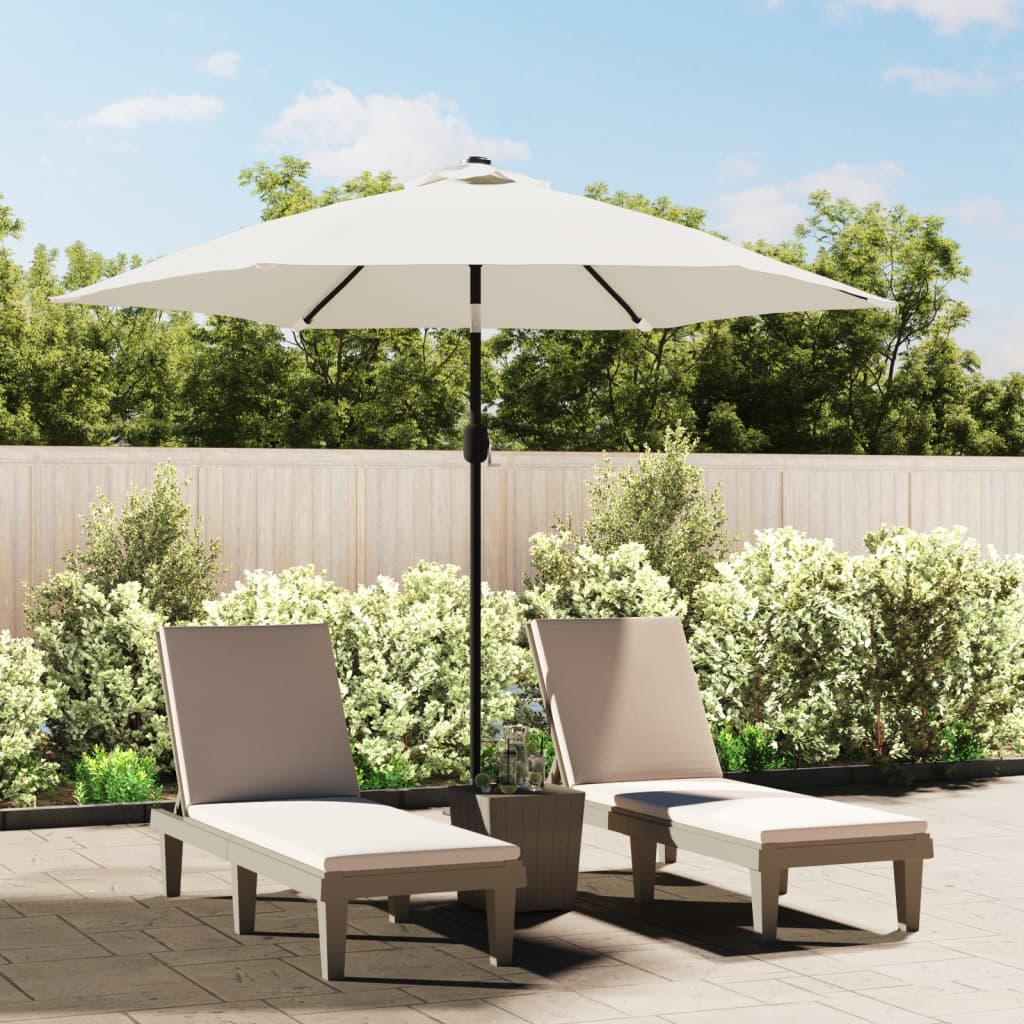 Zweefparasol met LED 3 m zandwit is nu te koop bij PeponiXL, paradijselijk wonen!