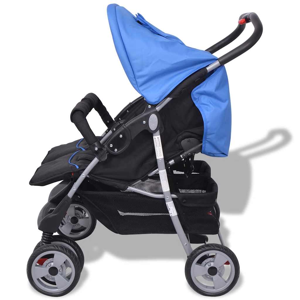 Tweelingwagen staal rood en zwart is nu te koop bij PeponiXL, paradijselijk wonen!