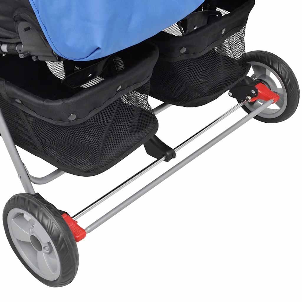 Tweelingwagen staal rood en zwart is nu te koop bij PeponiXL, paradijselijk wonen!