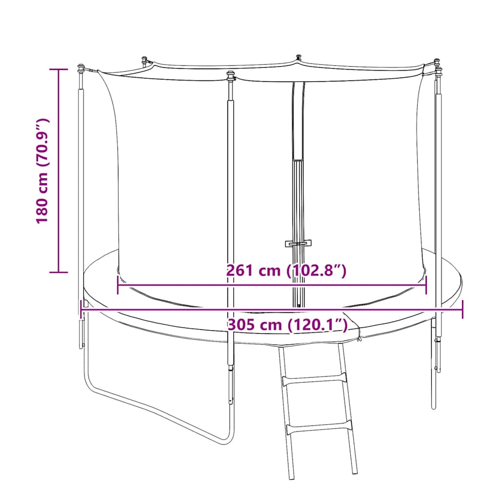 Veiligheidsnet voor 3,05 m ronde trampoline is nu te koop bij PeponiXL, paradijselijk wonen!