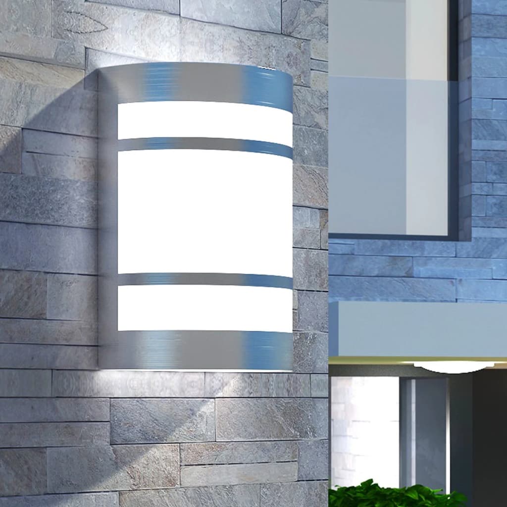Wandlamp voor buiten licht roestvrij staal is nu te koop bij PeponiXL, paradijselijk wonen!