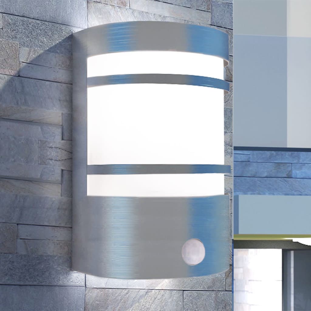 Buitenwandlamp met sensor RVS is nu te koop bij PeponiXL, paradijselijk wonen!