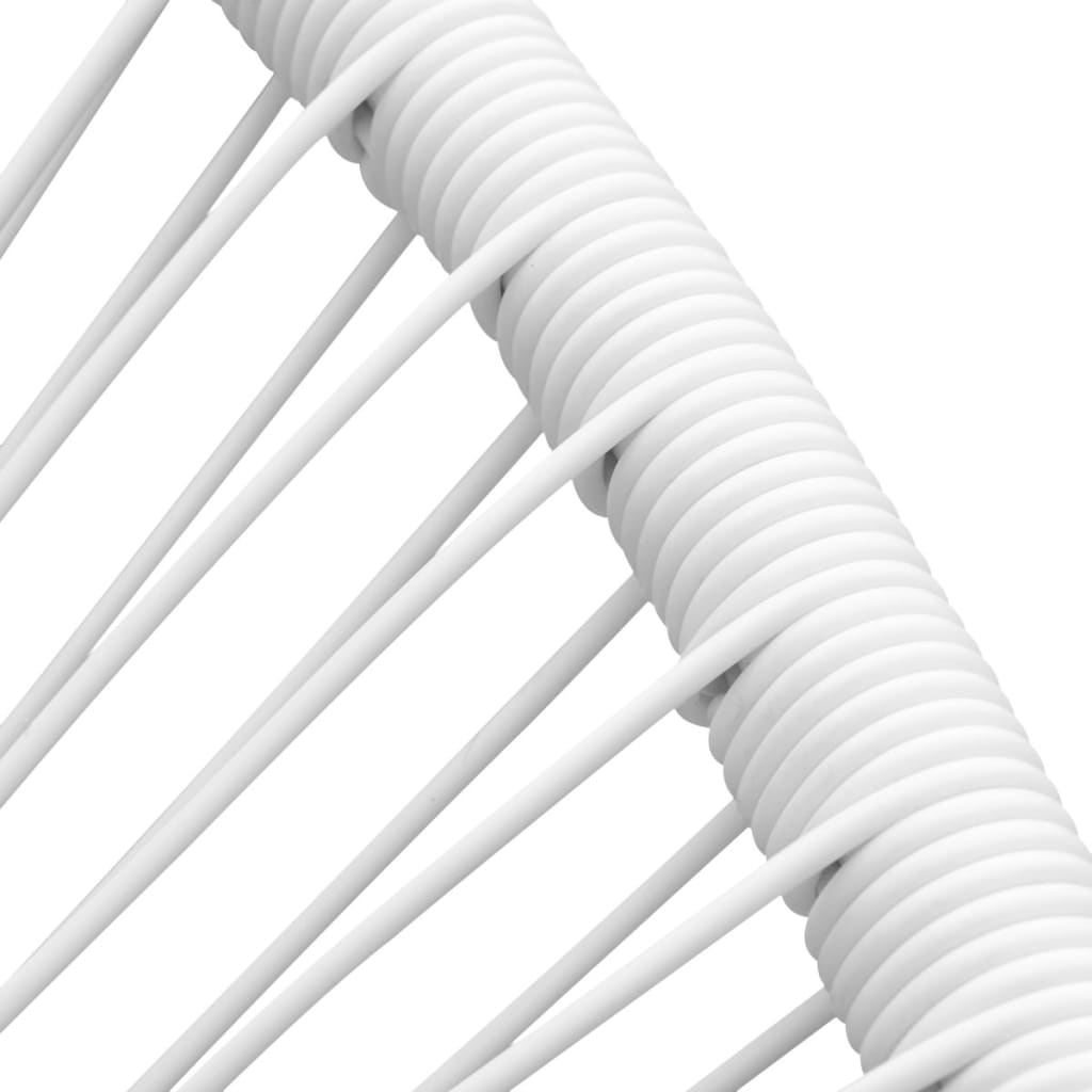 Tuinmaanstoel poly rattan wit is nu te koop bij PeponiXL, paradijselijk wonen!