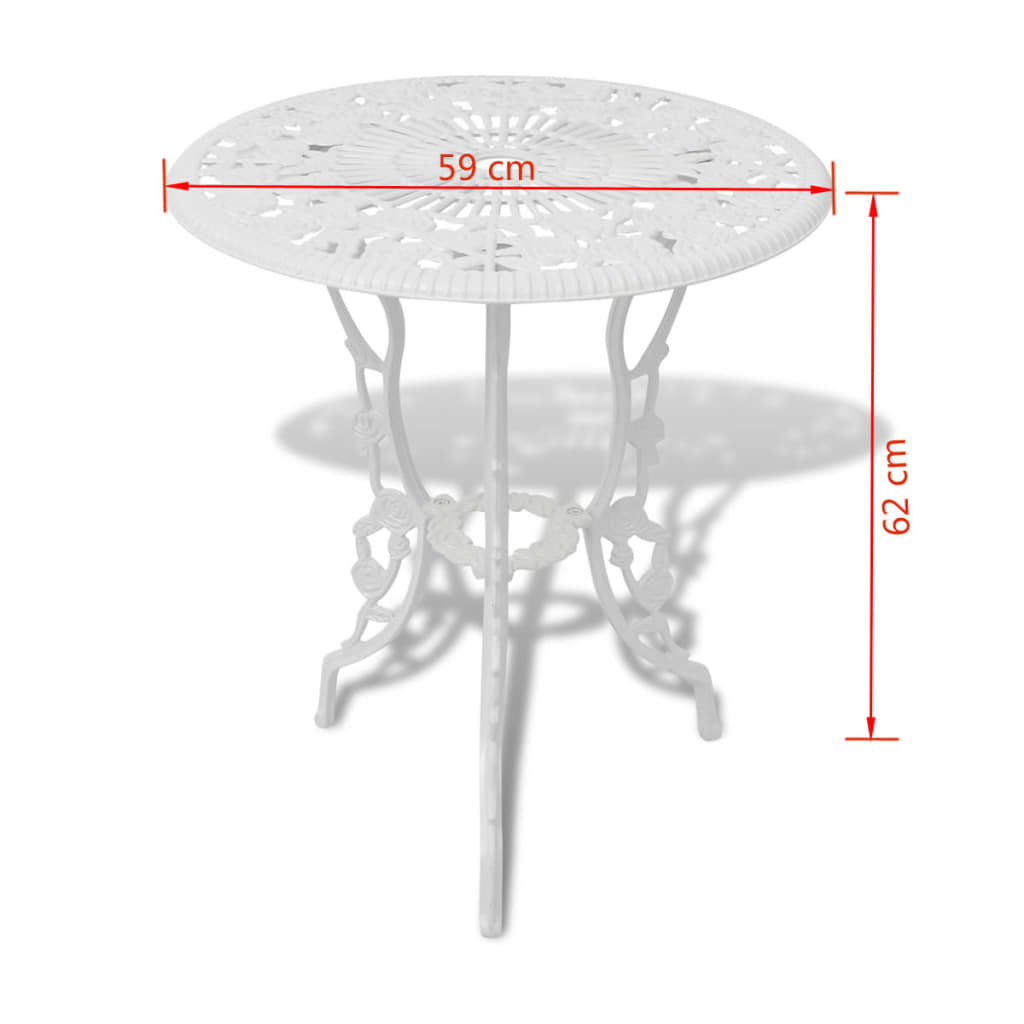 3-delige Bistroset gietaluminium wit is nu te koop bij PeponiXL, paradijselijk wonen!