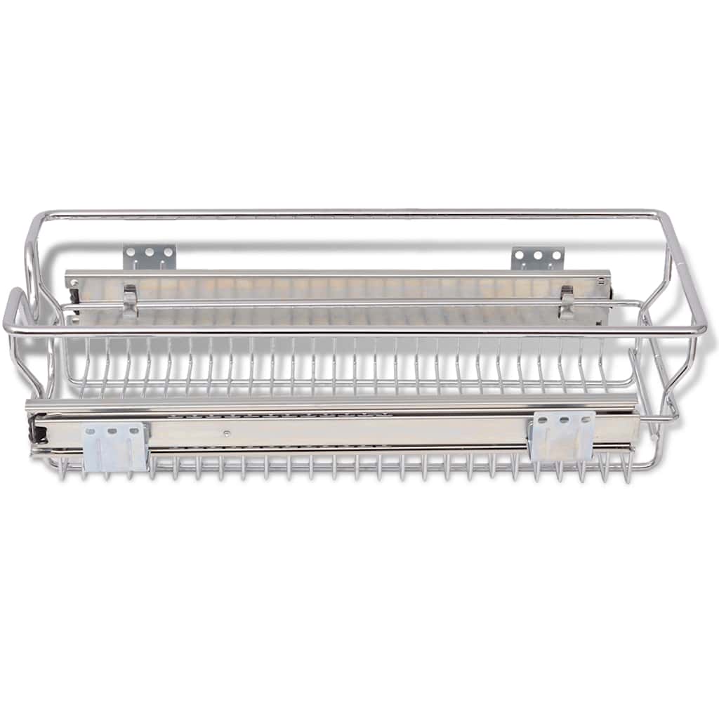 Draadmanden uittrekbaar 2 st 300 mm zilverkleurig is nu te koop bij PeponiXL, paradijselijk wonen!