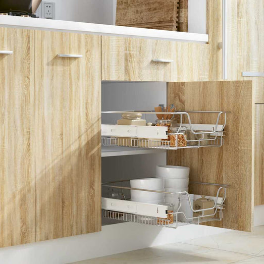 Draadmanden uittrekbaar 2 st 400 mm zilverkleurig is nu te koop bij PeponiXL, paradijselijk wonen!