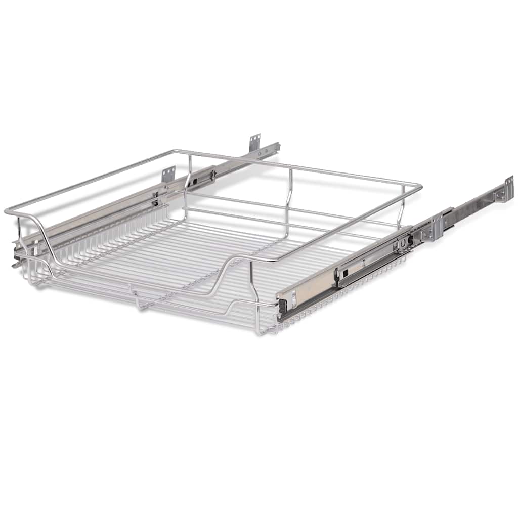 Draadmanden uittrekbaar 2 st 600 mm zilverkleurig is nu te koop bij PeponiXL, paradijselijk wonen!