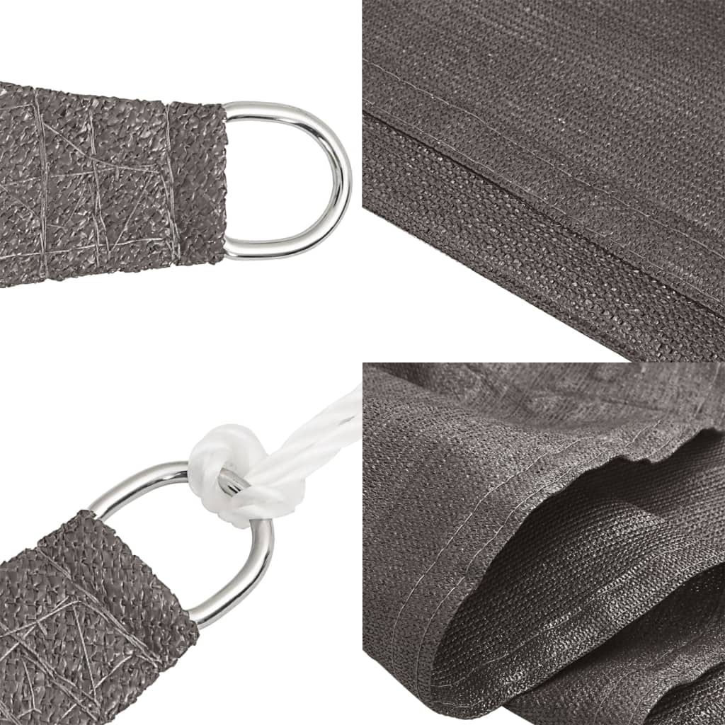 Zonnescherm HDPE vierkant 3,6x3,6 m antraciet is nu te koop bij PeponiXL, paradijselijk wonen!