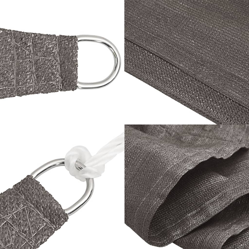 Zonnescherm HDPE driehoekig 5x5x5 m antraciet is nu te koop bij PeponiXL, paradijselijk wonen!