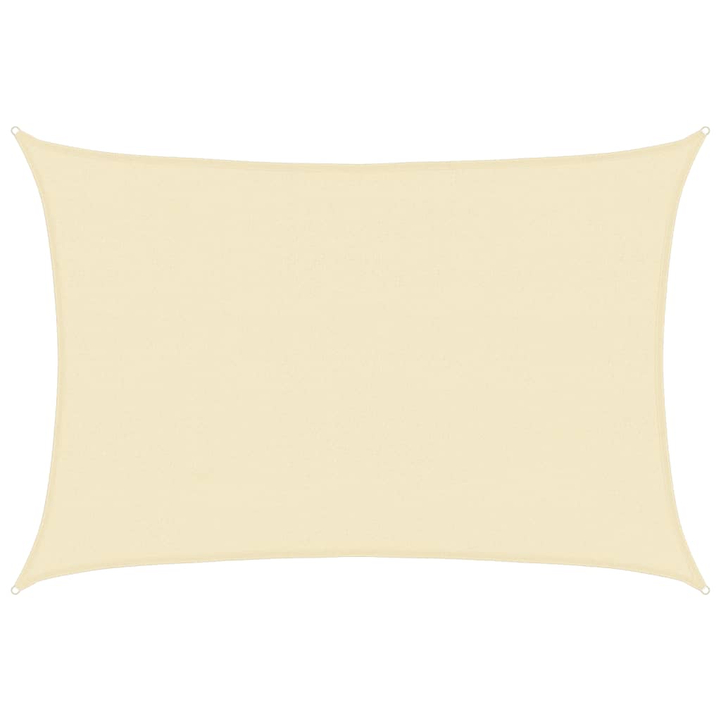 Zonnescherm HDPE rechthoekig 4x6 m crémekleurig is nu te koop bij PeponiXL, paradijselijk wonen!
