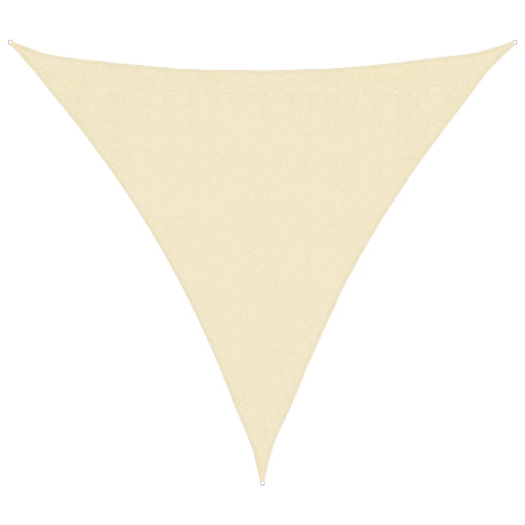 Zonnescherm HDPE driehoekig 3,6x3,6x3,6 m crème is nu te koop bij PeponiXL, paradijselijk wonen!
