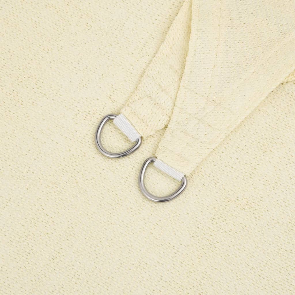 Zonnescherm HDPE driehoekig 3,6x3,6x3,6 m crème is nu te koop bij PeponiXL, paradijselijk wonen!