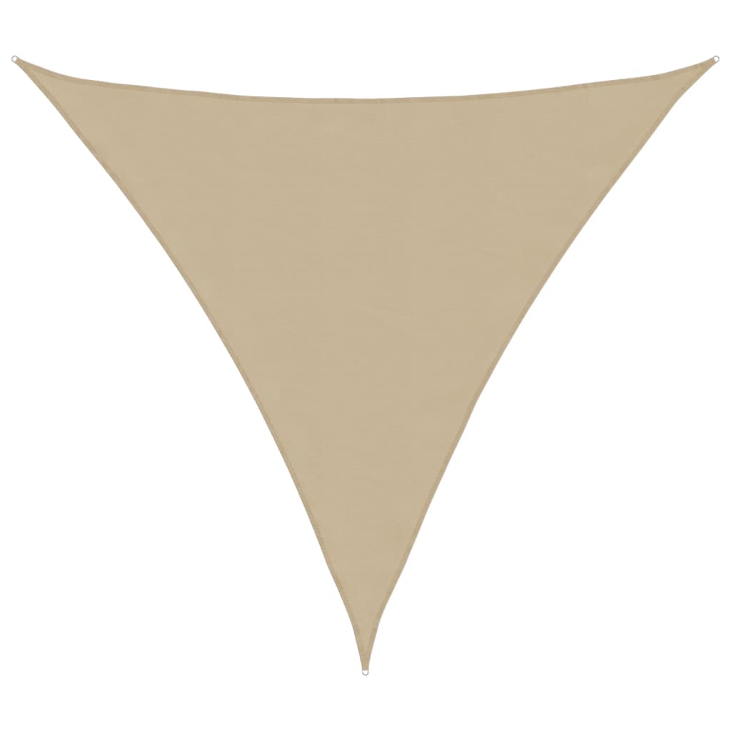 Zonnescherm driehoekig 3,6x3,6x3,6 m oxford stof beige is nu te koop bij PeponiXL, paradijselijk wonen!