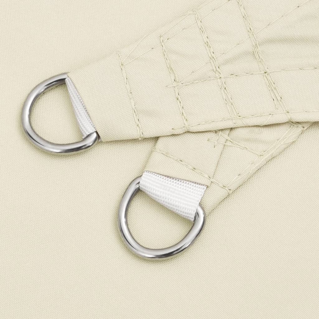 Zonnescherm driehoekig 5x5x5 m oxford stof crèmekleurig is nu te koop bij PeponiXL, paradijselijk wonen!