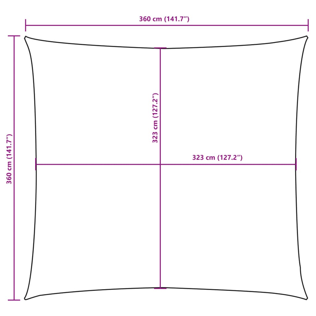Zonnescherm vierkant 3,6x3,6 m oxford stof terracottakleur is nu te koop bij PeponiXL, paradijselijk wonen!