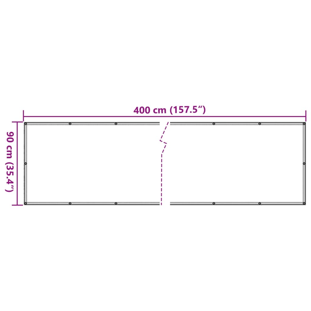 Balkonscherm 90x400 cm oxford stof antraciet is nu te koop bij PeponiXL, paradijselijk wonen!