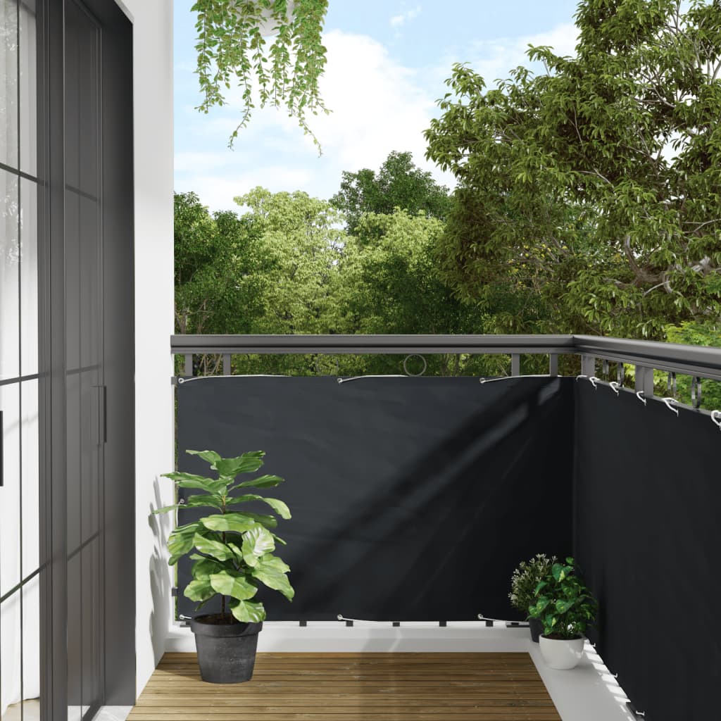 Balkonscherm 90x400 cm oxford stof antraciet is nu te koop bij PeponiXL, paradijselijk wonen!