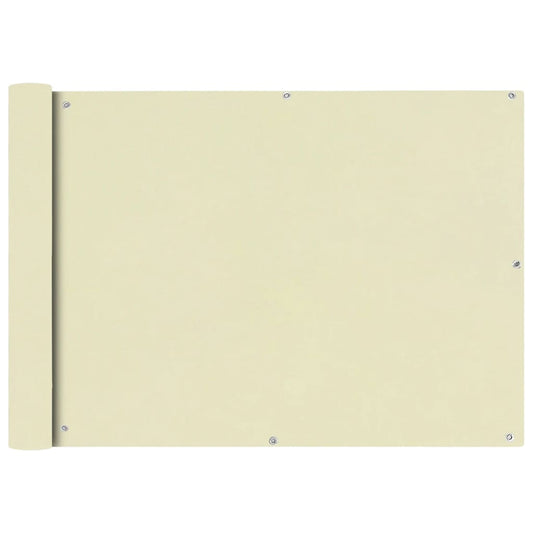 Balkonscherm Oxford textiel 75x400 cm crème is nu te koop bij PeponiXL, paradijselijk wonen!