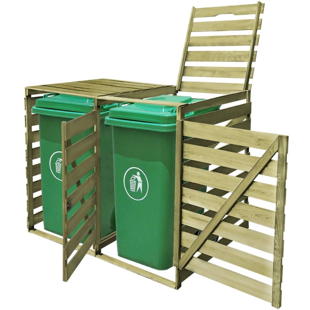 Containerberging dubbel 240 L geïmpregneerd hout is nu te koop bij PeponiXL, paradijselijk wonen!