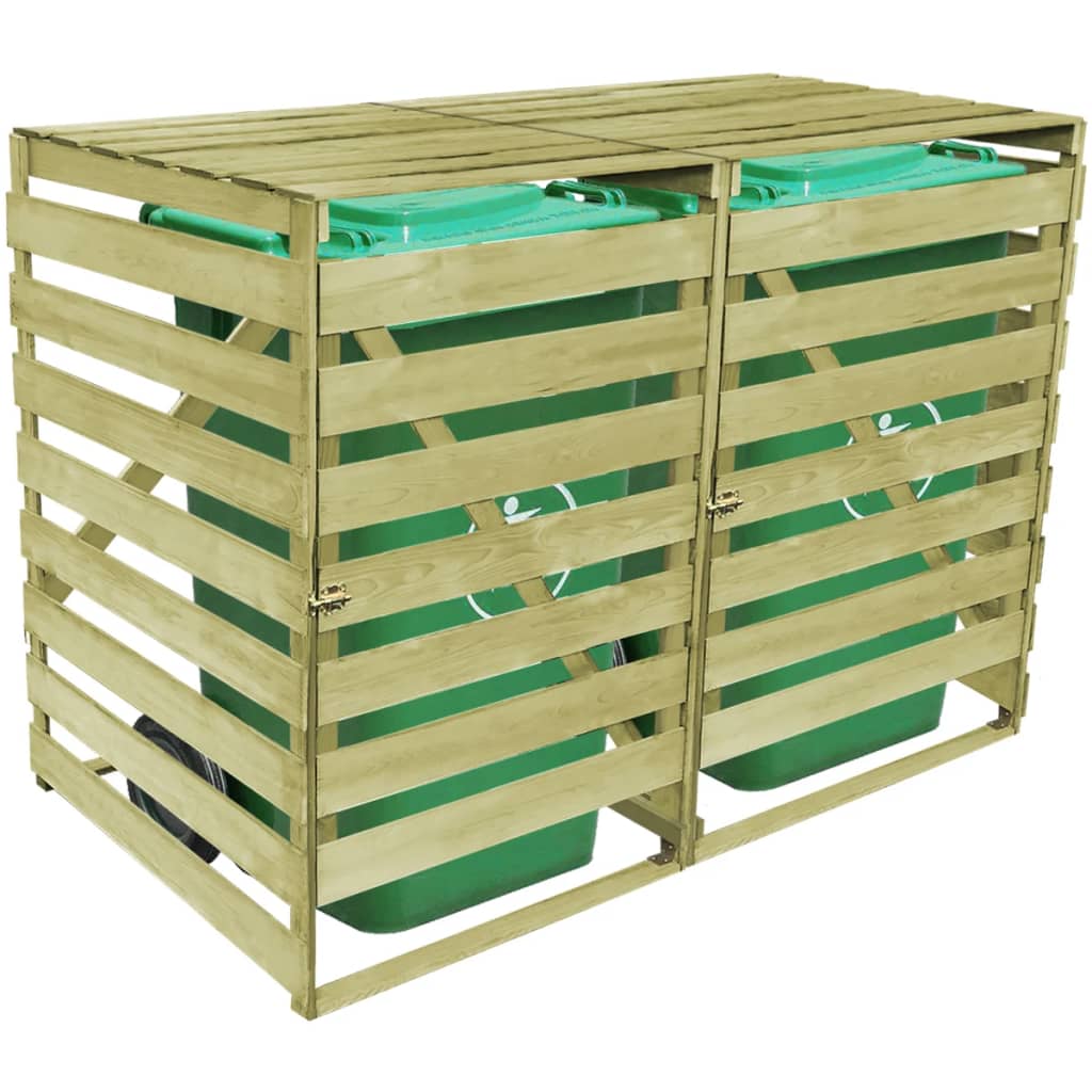 Containerberging dubbel 240 L geïmpregneerd hout is nu te koop bij PeponiXL, paradijselijk wonen!