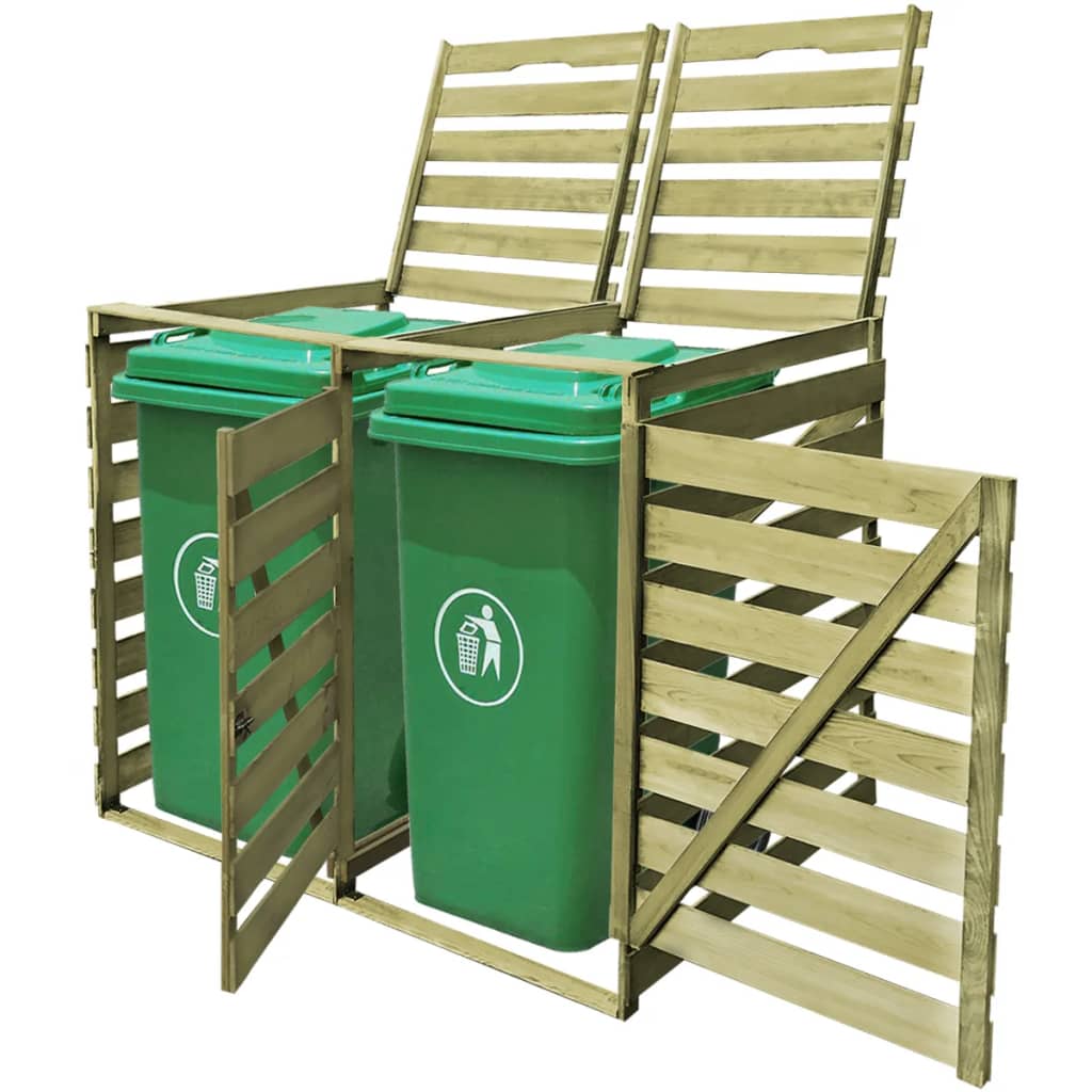Containerberging dubbel 240 L geïmpregneerd hout is nu te koop bij PeponiXL, paradijselijk wonen!