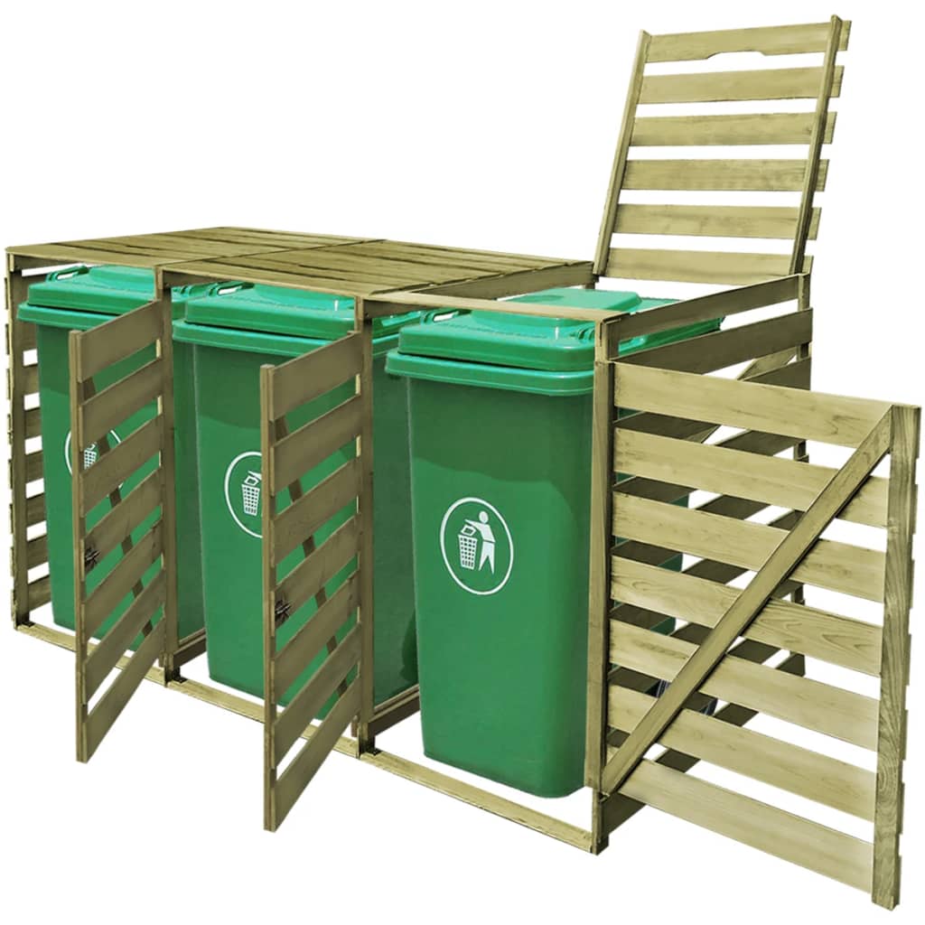 Containerberging driedubbel 240 L geïmpregneerd hout is nu te koop bij PeponiXL, paradijselijk wonen!