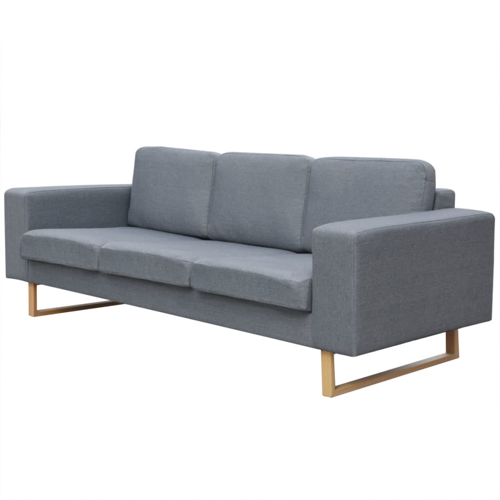 Driezitsbank lichtgrijs textiel is nu te koop bij PeponiXL, paradijselijk wonen!