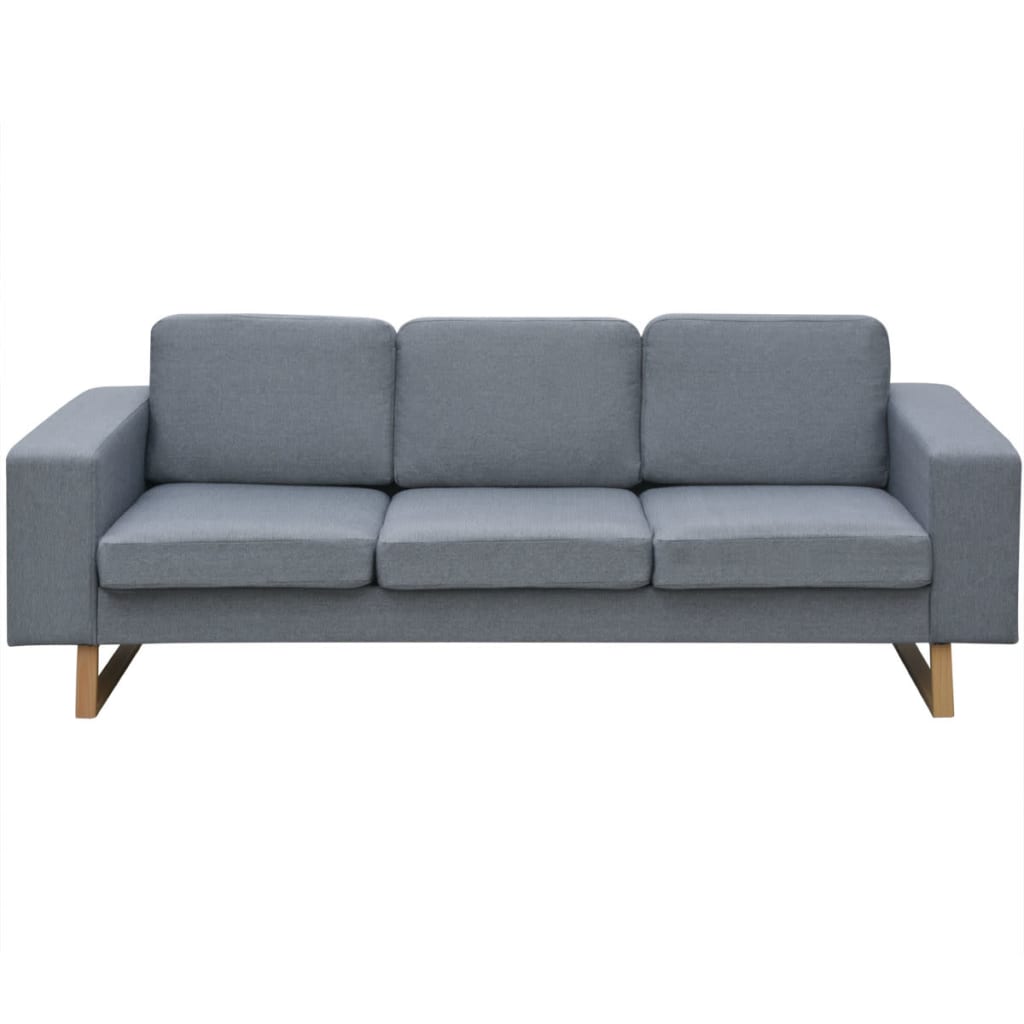 Driezitsbank lichtgrijs textiel is nu te koop bij PeponiXL, paradijselijk wonen!