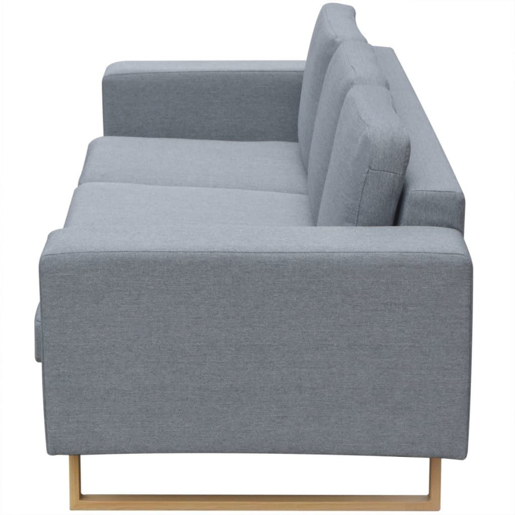 Driezitsbank lichtgrijs textiel is nu te koop bij PeponiXL, paradijselijk wonen!