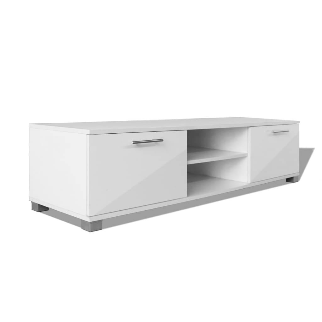 Tv-meubel 120x40,5x35 cm hoogglans wit is nu te koop bij PeponiXL, paradijselijk wonen!
