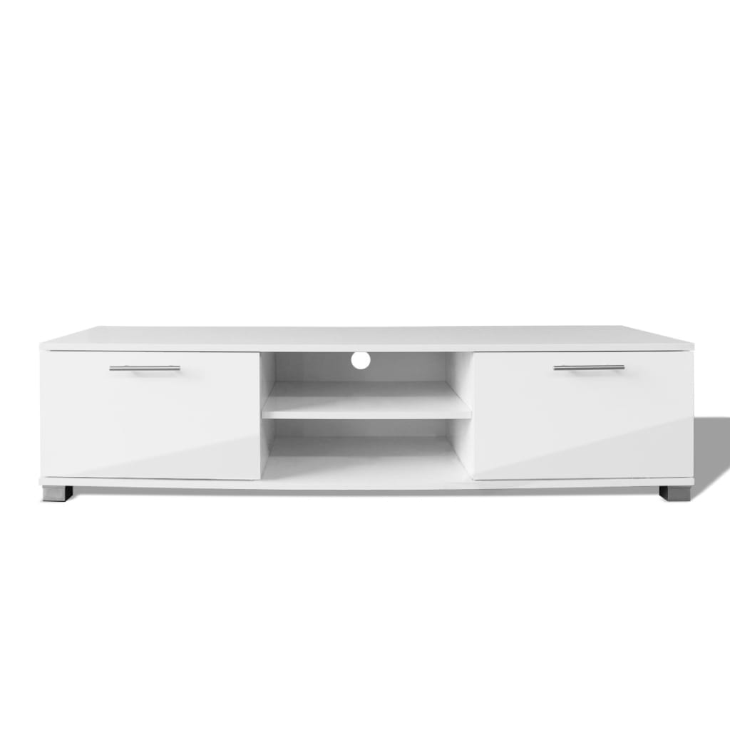 Tv-meubel 120x40,5x35 cm hoogglans wit is nu te koop bij PeponiXL, paradijselijk wonen!