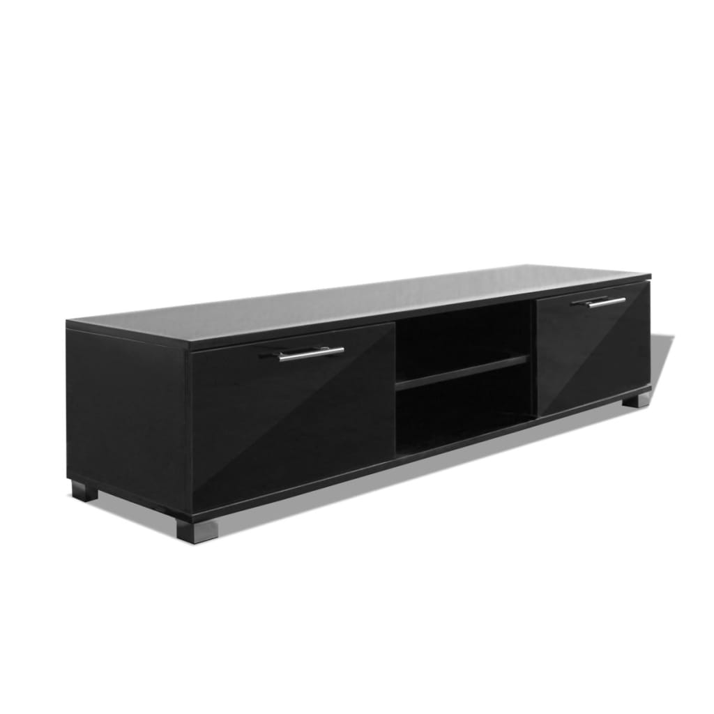 Tv-meubel 120x40,5x35 cm hoogglans zwart is nu te koop bij PeponiXL, paradijselijk wonen!