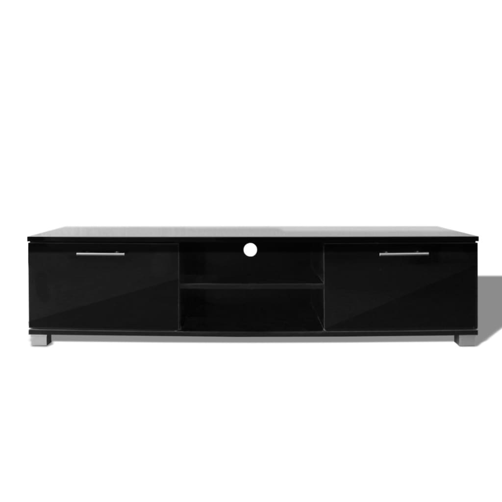 Tv-meubel 120x40,5x35 cm hoogglans zwart is nu te koop bij PeponiXL, paradijselijk wonen!