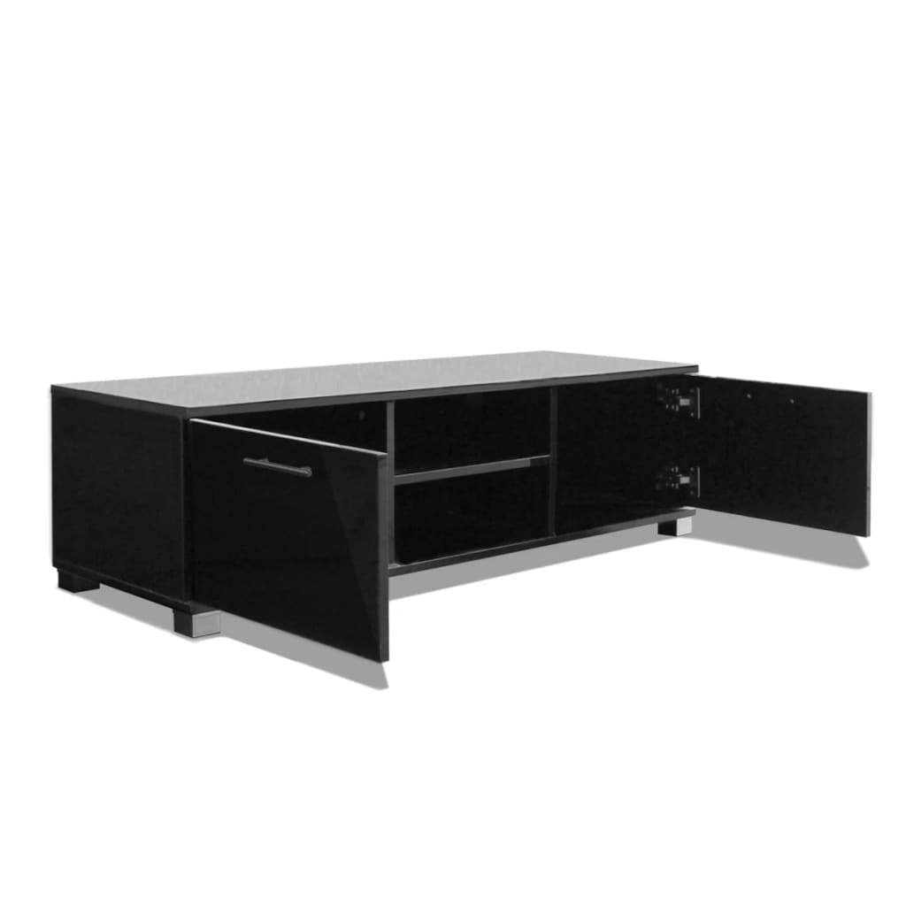 Tv-meubel 120x40,5x35 cm hoogglans zwart is nu te koop bij PeponiXL, paradijselijk wonen!