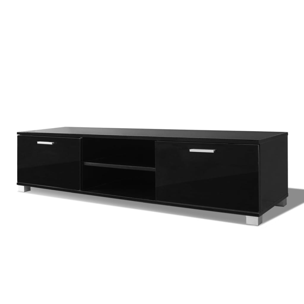 Tv-meubel 140x40,5x35 cm hoogglans zwart is nu te koop bij PeponiXL, paradijselijk wonen!