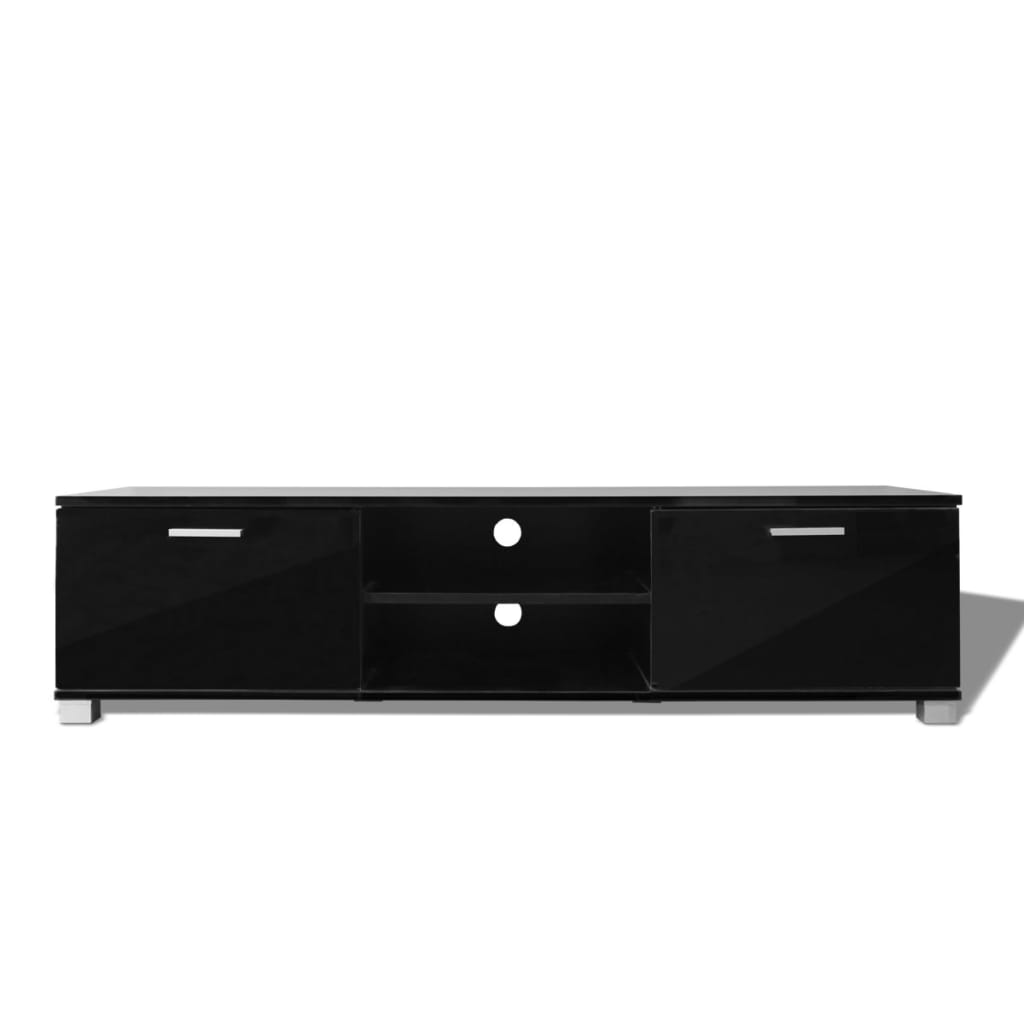 Tv-meubel 140x40,5x35 cm hoogglans zwart is nu te koop bij PeponiXL, paradijselijk wonen!