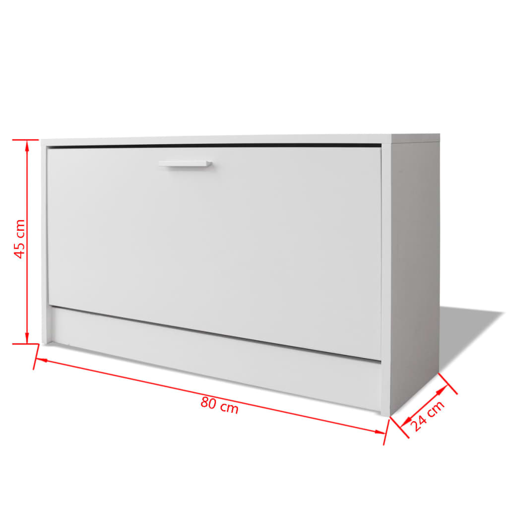 Schoenen opbergkast 80x24x45 cm wit is nu te koop bij PeponiXL, paradijselijk wonen!