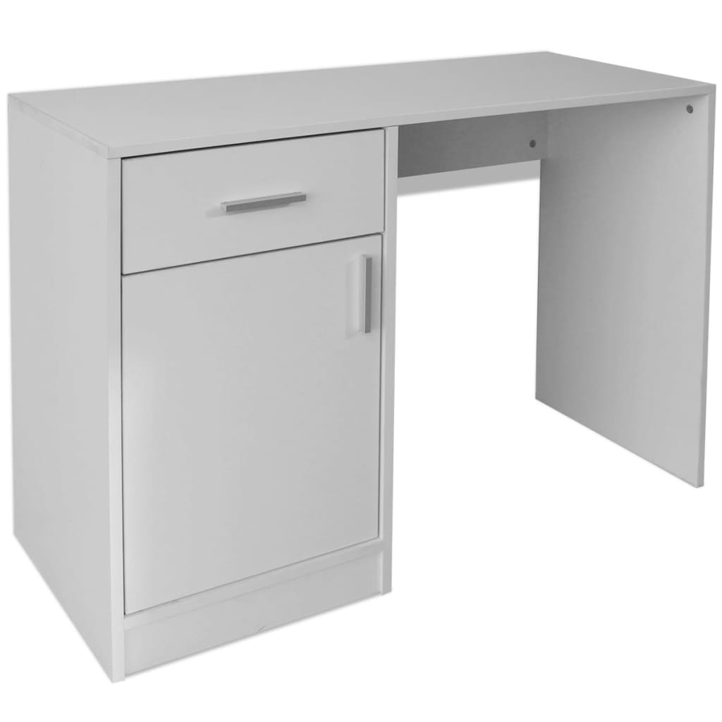 Bureau met lade en kastje 100x40x73 cm wit is nu te koop bij PeponiXL, paradijselijk wonen!