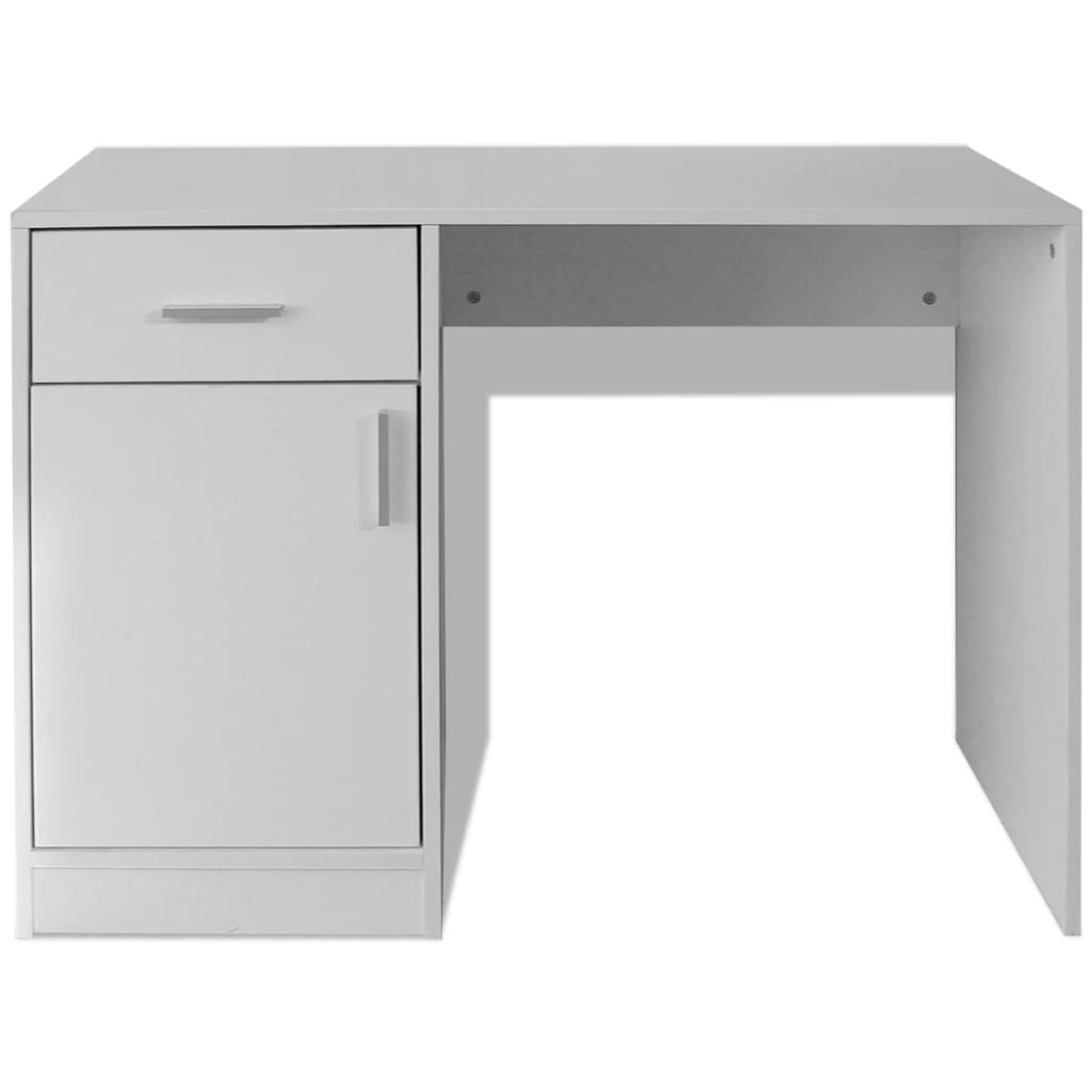 Bureau met lade en kastje 100x40x73 cm wit is nu te koop bij PeponiXL, paradijselijk wonen!