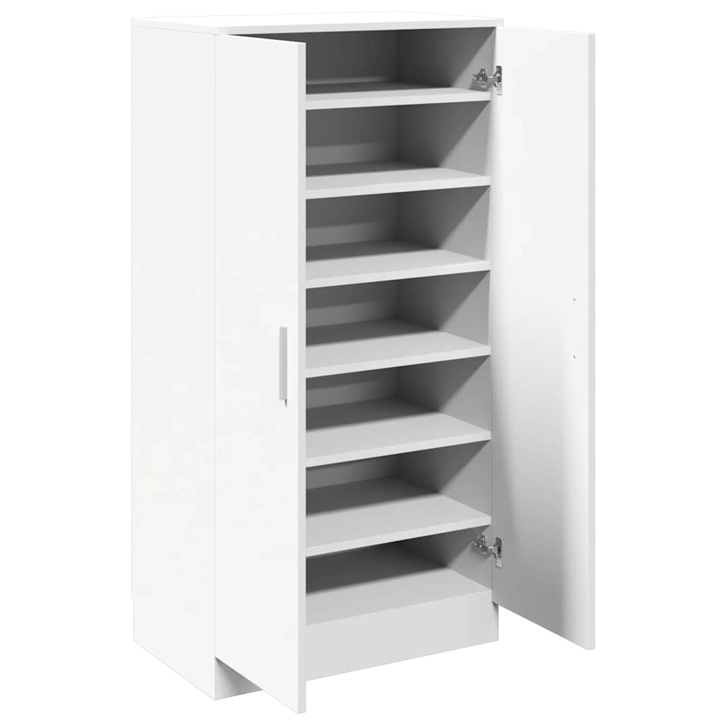 Schoenenkast met 7 schappen wit is nu te koop bij PeponiXL, paradijselijk wonen!