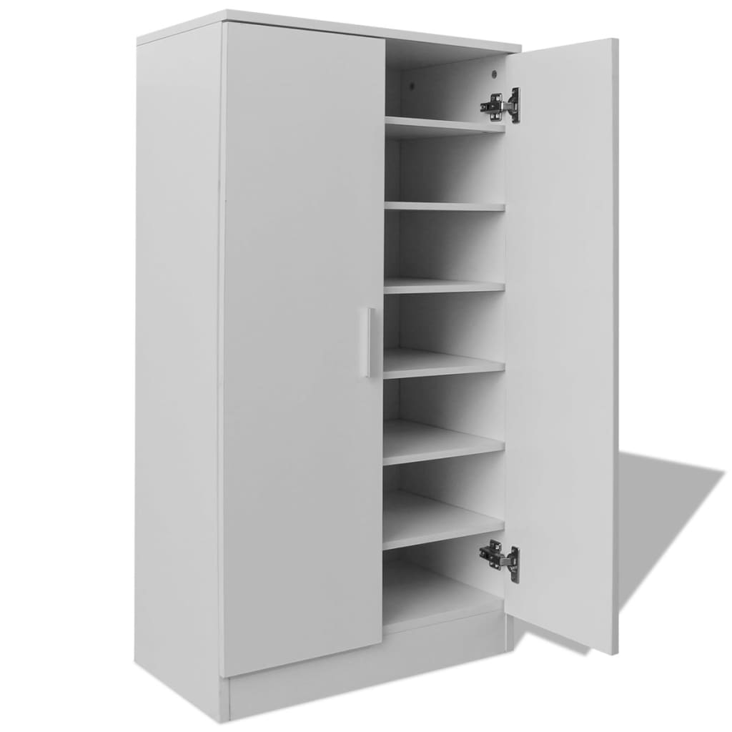Schoenenkast met 7 schappen wit is nu te koop bij PeponiXL, paradijselijk wonen!
