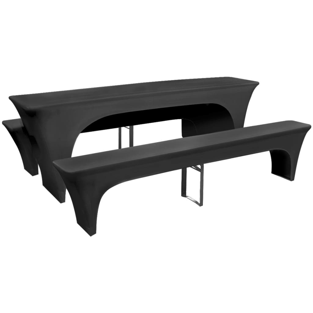 Hoes voor biertafel/banken 3-delig antraciet stretchstof is nu te koop bij PeponiXL, paradijselijk wonen!